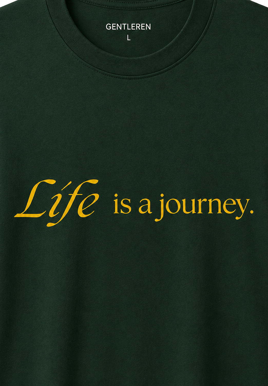 Life Oversize Green T-shirt (Cotton)