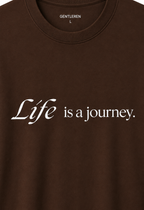 Life Oversize Brown T-shirt (Cotton)