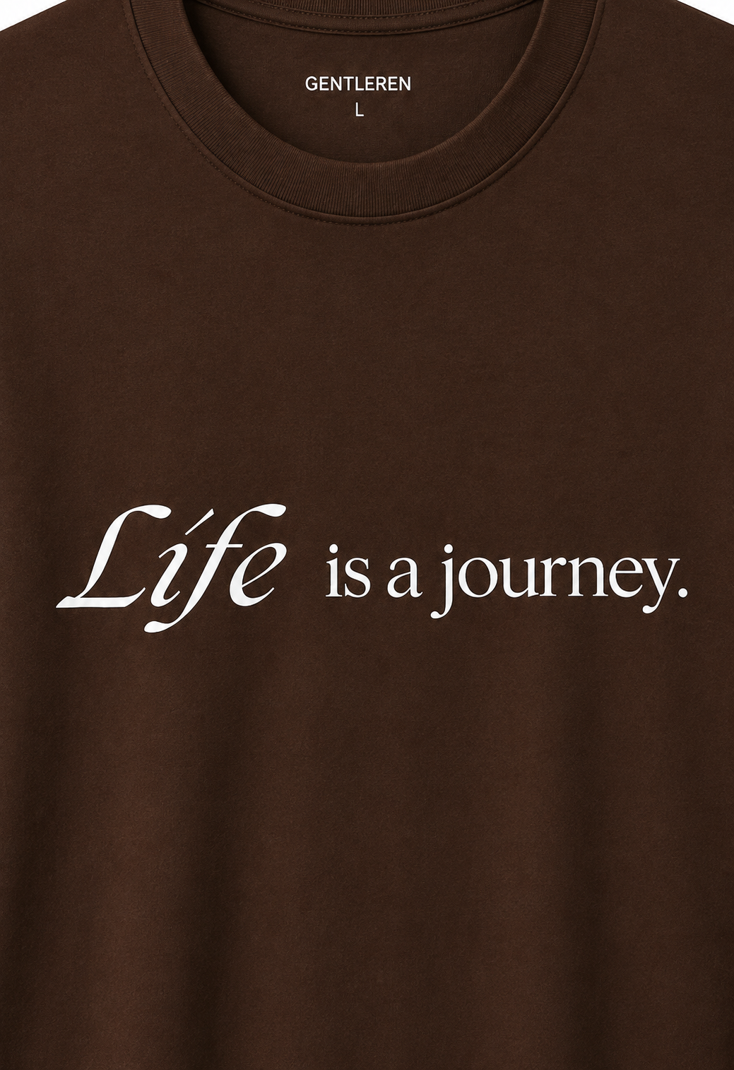 Life Oversize Brown T-shirt (Cotton)