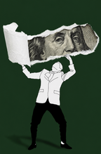 Money Oversize Green T-shirt (Cotton)