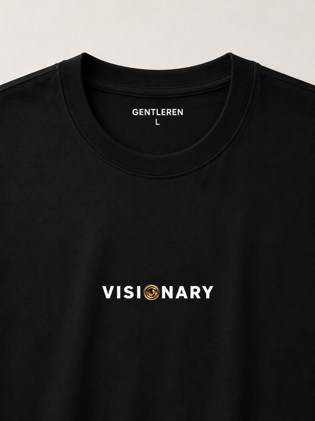 Visionary Oversize Black T-shirt (Cotton)
