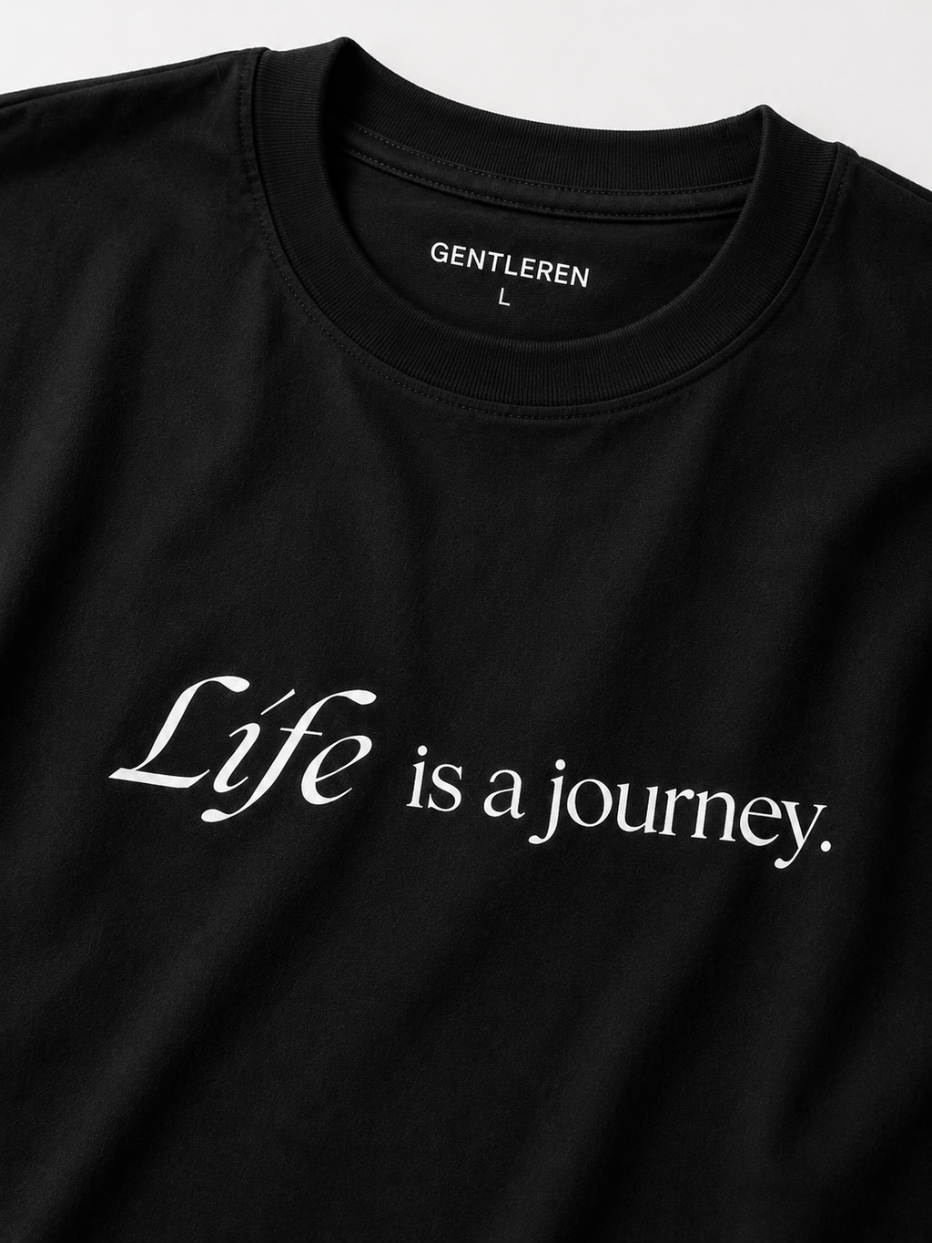 Life Oversize Black T-shirts (Cotton)