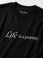 Life Oversize Black T-shirts (Cotton)