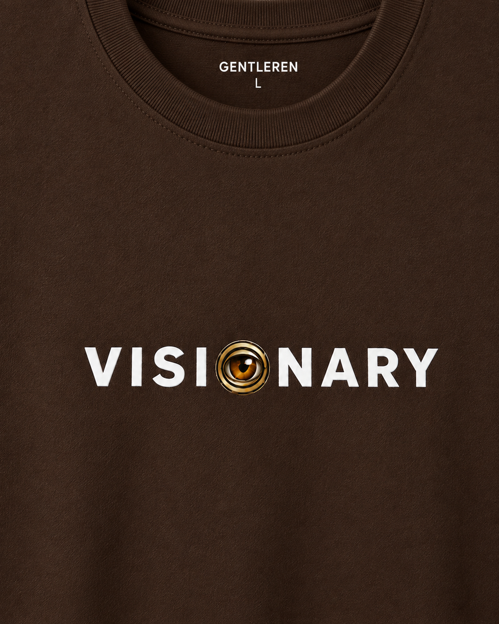 Visionary Oversize Brown T-shirt (Cotton)