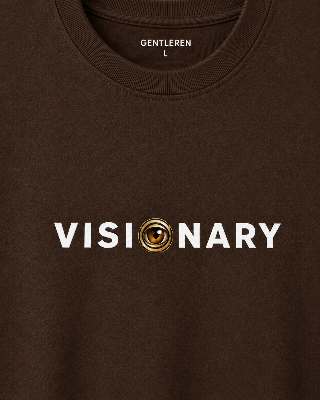Visionary Oversize Brown T-shirt (Cotton)