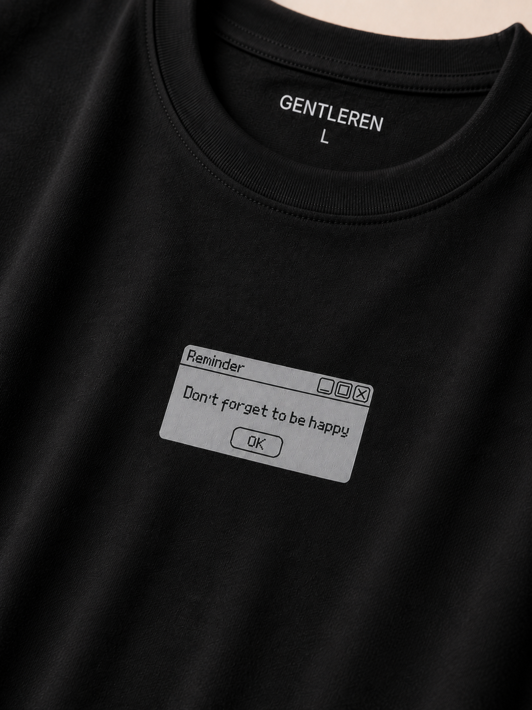 Reminder Oversize Black T-shirt (Cotton)