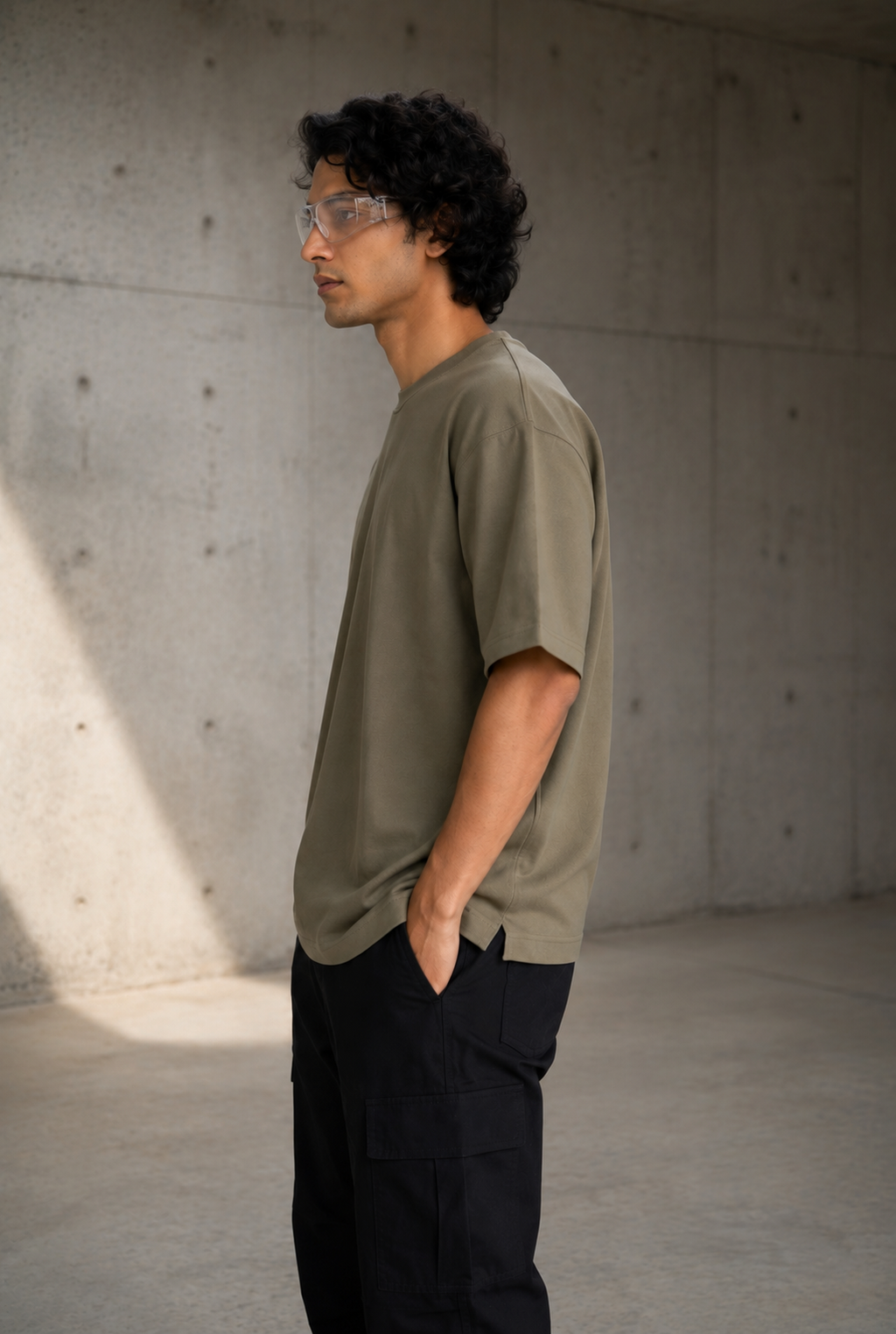 Round Neck Oversize T-shirt 220gsm (Cotton)