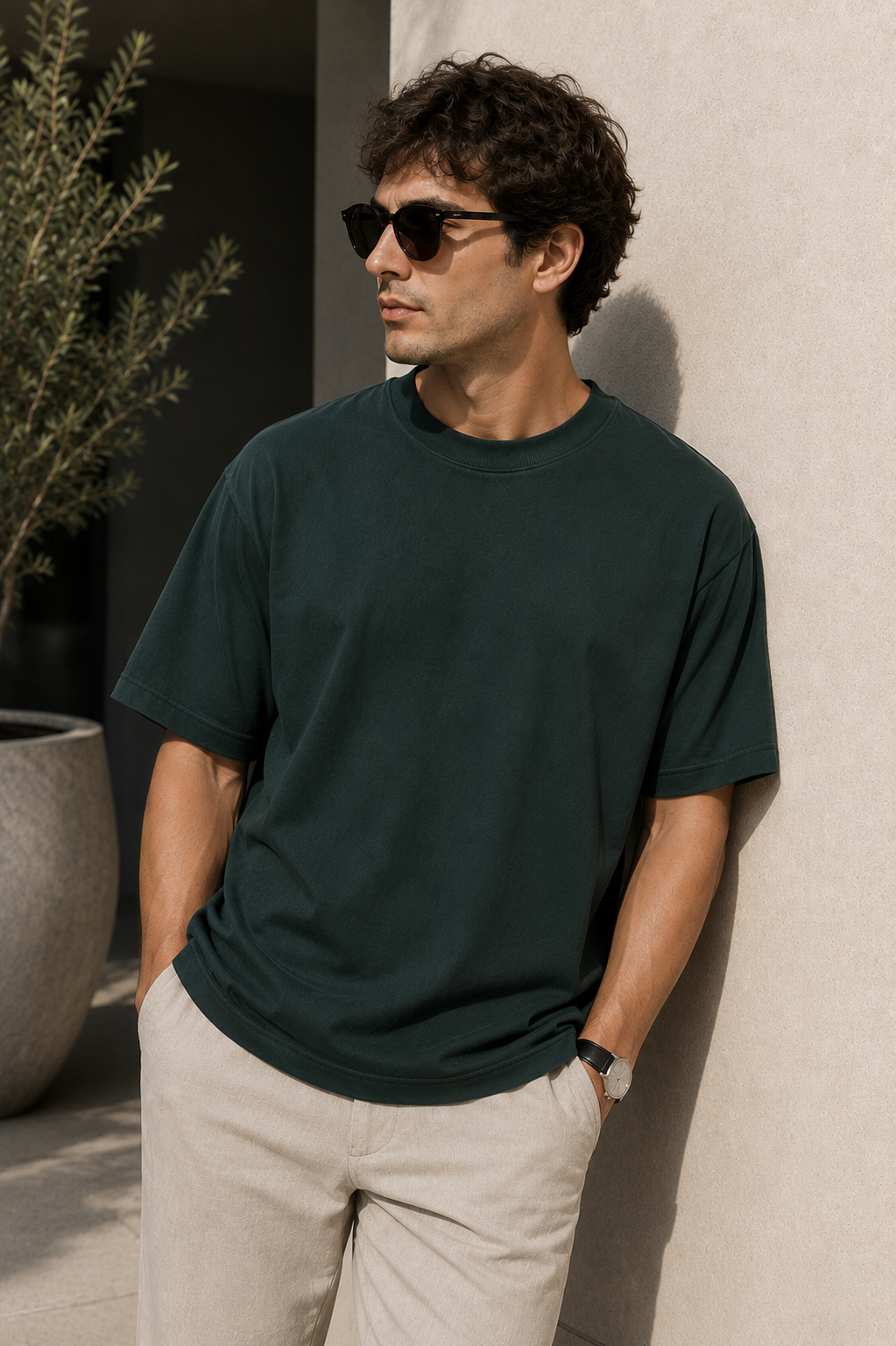 Round Neck Oversize T-shirt 220gsm (Cotton)