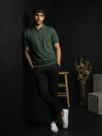 Polo Zipper Half T-Shirt