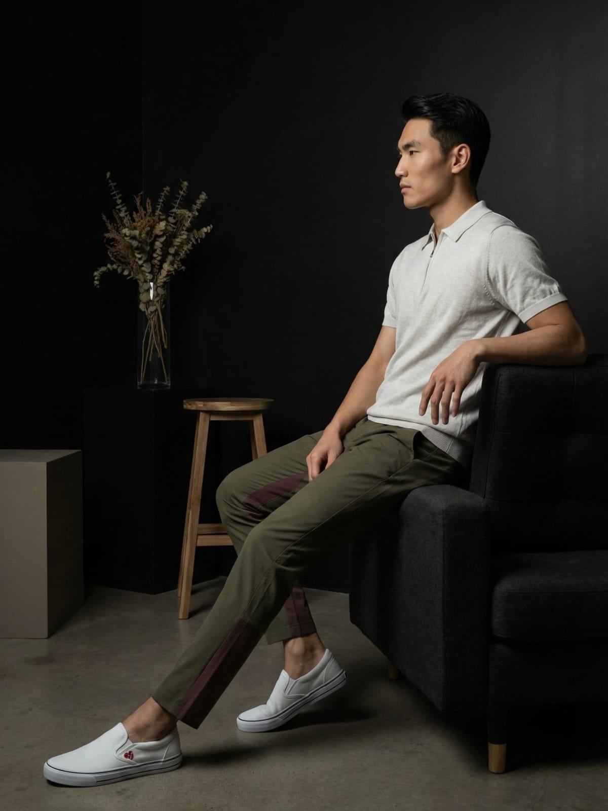 Polo Zipper Half T-Shirt