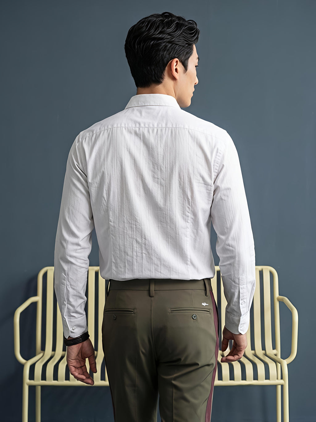 White Zipper Polo Neck Shirt