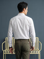 White Zipper Polo Neck Shirt