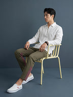 Zipper Polo Neck Shirt