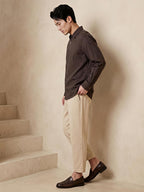 Zipper Polo Neck Shirt