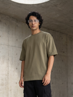 Round Neck Oversize T-shirt 220gsm (Cotton)