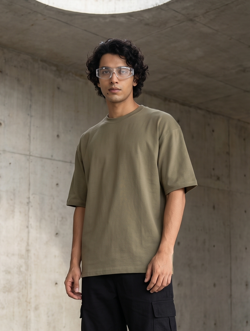 Round Neck Oversize T-shirt 220gsm (Cotton)