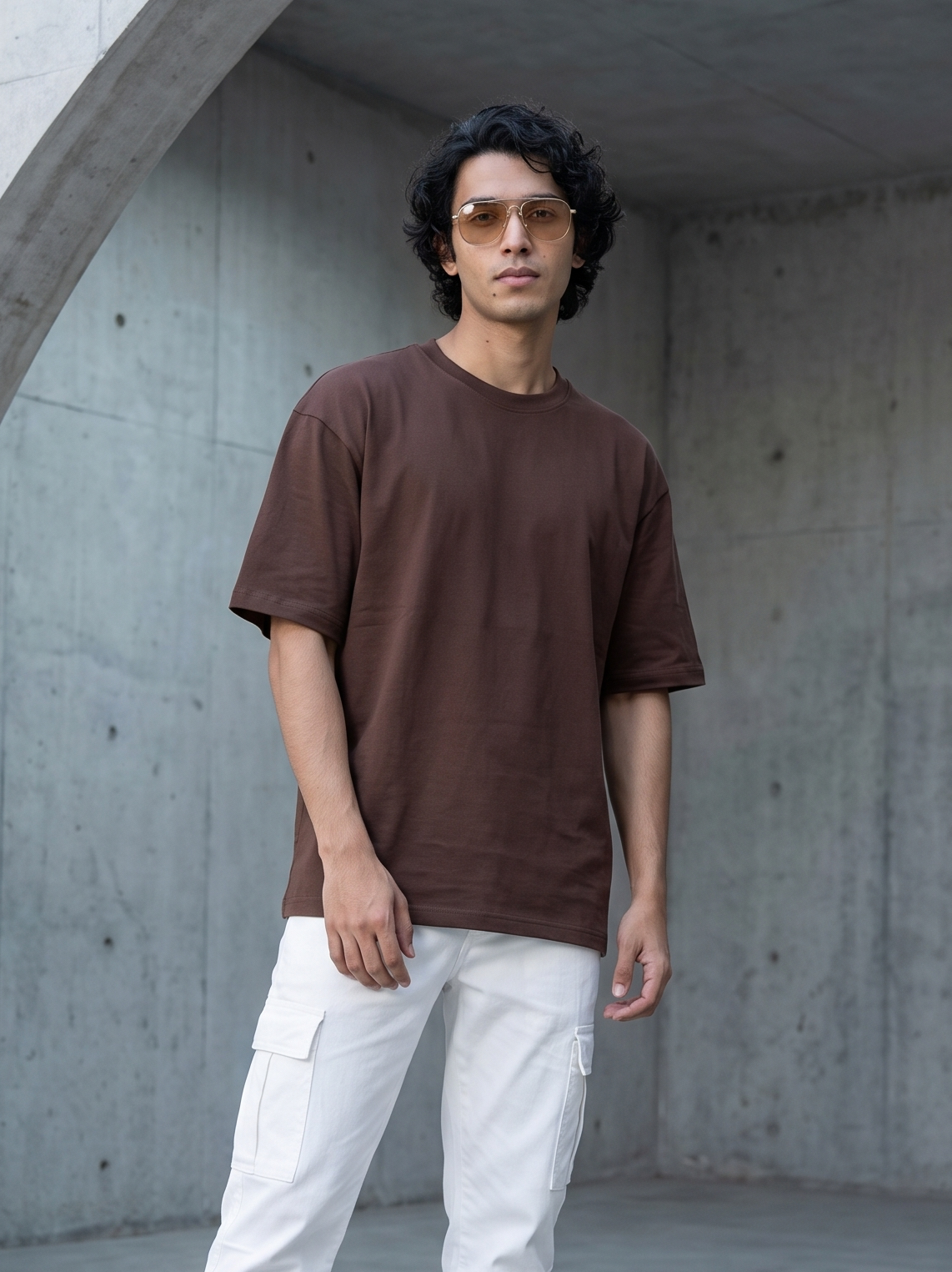Round Neck Oversize T-shirt 220gsm (Cotton)