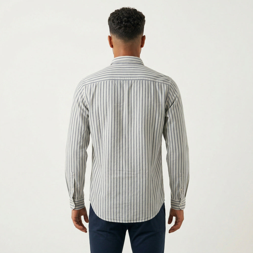 Blue Stripes Linen Cotton Shirt