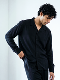 Black Modal Shirt For Men