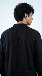 Black Modal Shirt For Men