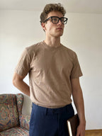 Beige Round Neck T-Shirt