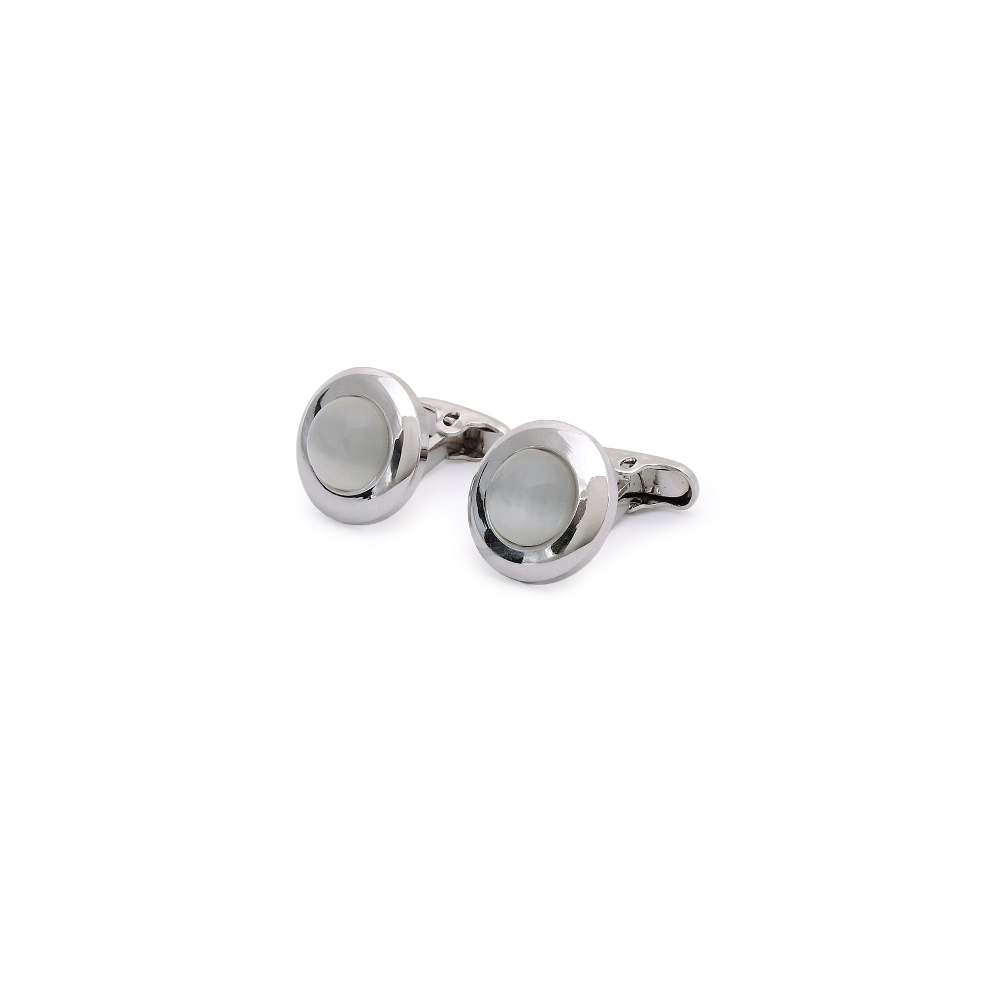 Mother of pearl silver cufflinks