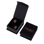 Gentleren smooky brown silver cufflinks