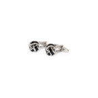 Gentleren black knot silver cufflinks