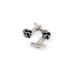 Gentleren black knot silver cufflinks