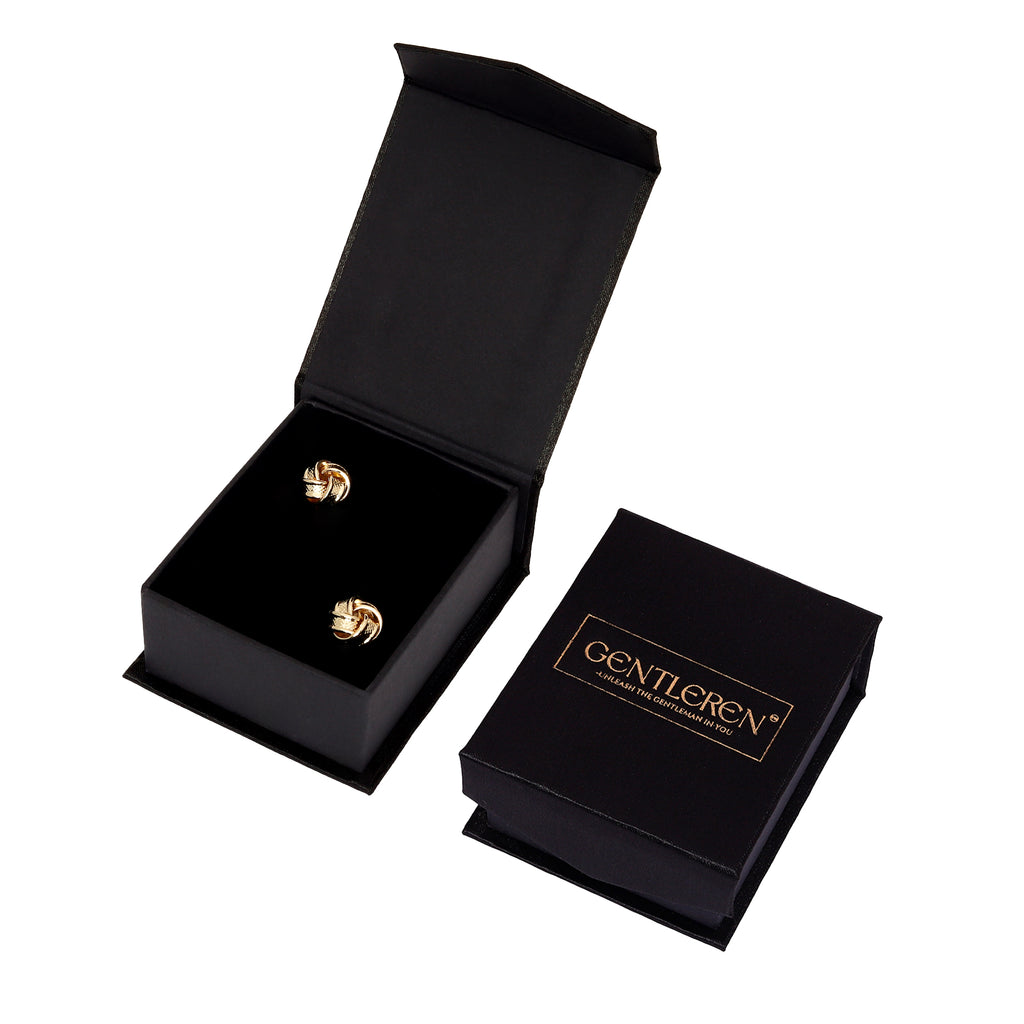 Gentleren knot gold cufflinks