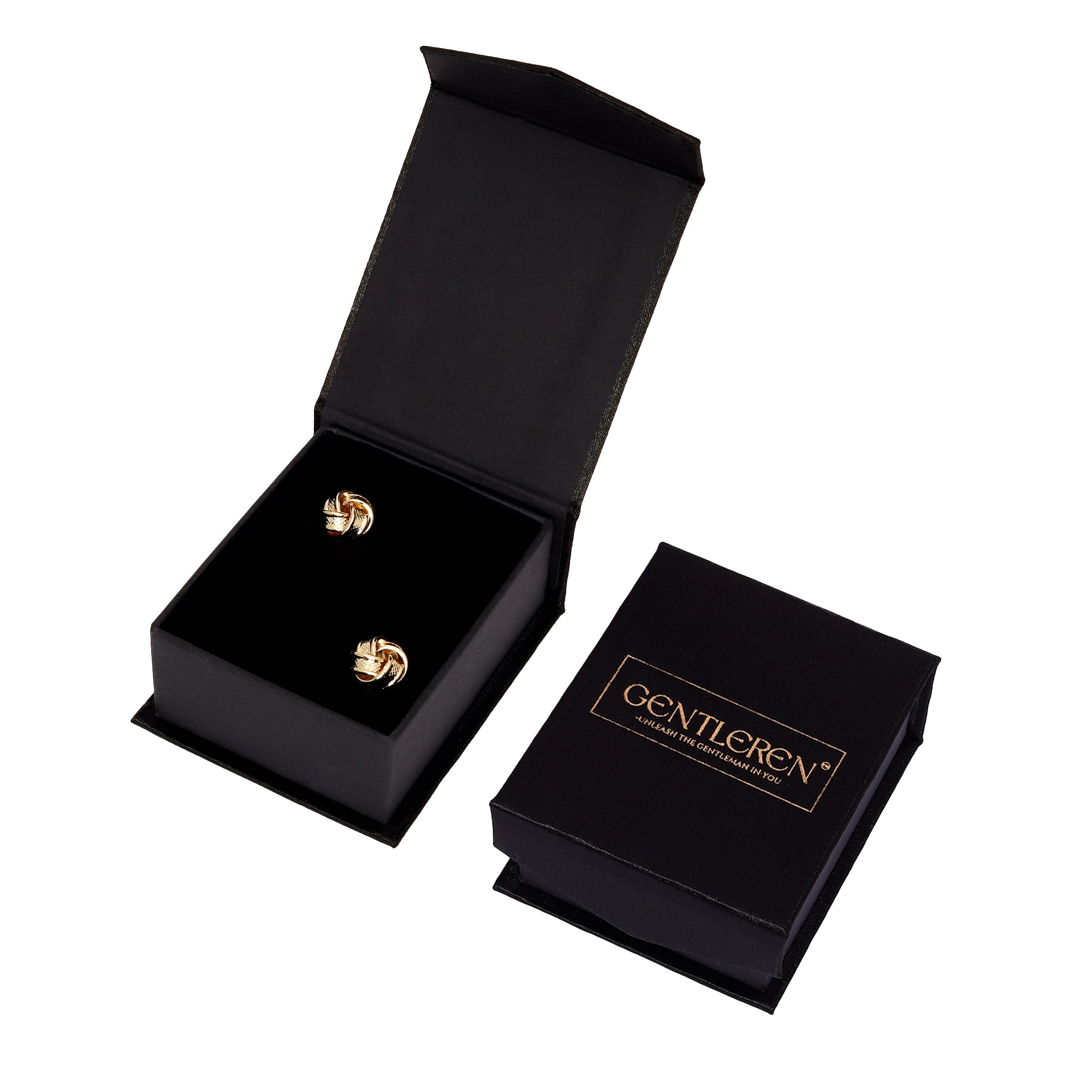 Gentleren knot gold cufflinks