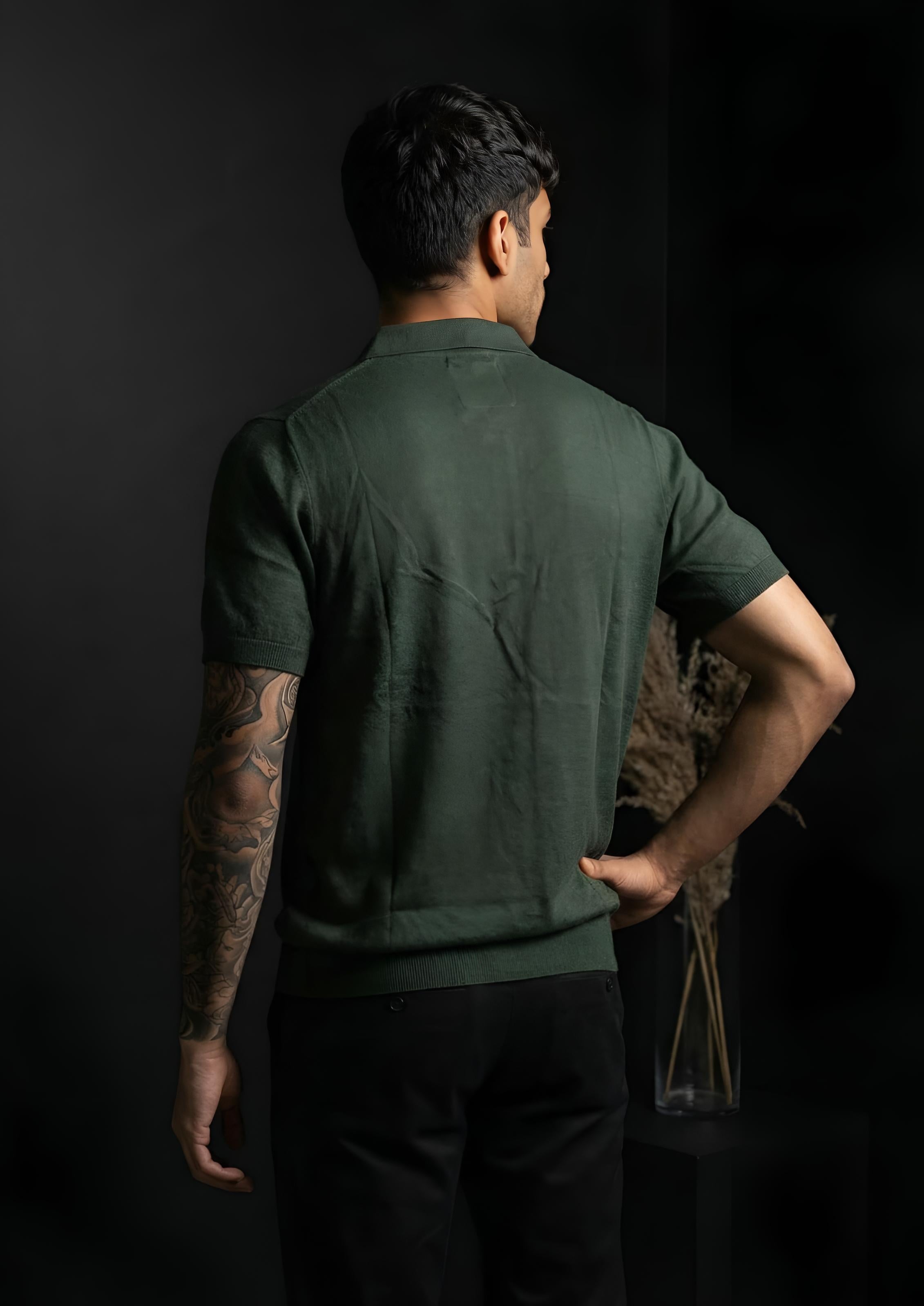 Polo Zipper Half T-Shirt