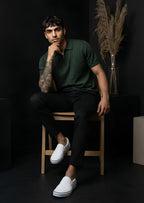 Polo Zipper Half T-Shirt