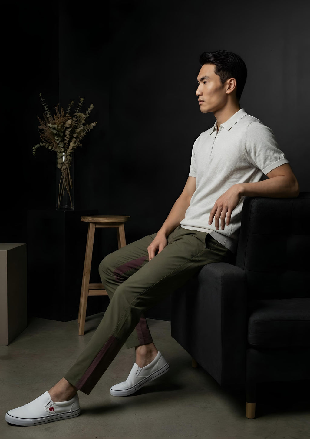 Polo Zipper Half T-Shirt