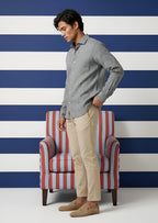 Grey Linen Shirt For Men