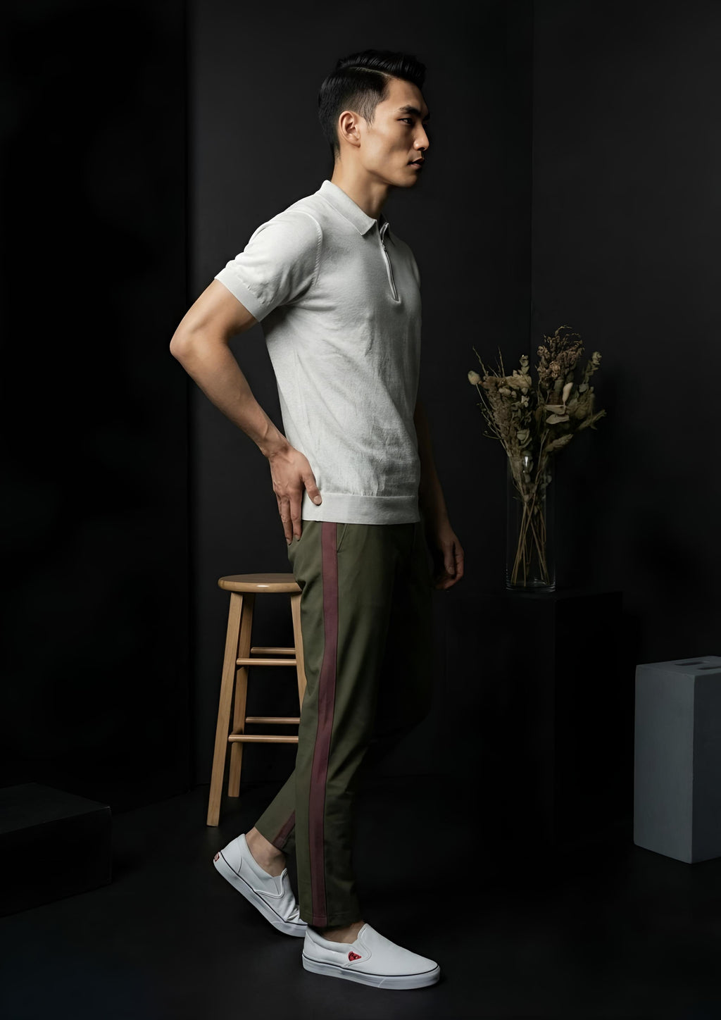 Polo Zipper Half T-Shirt