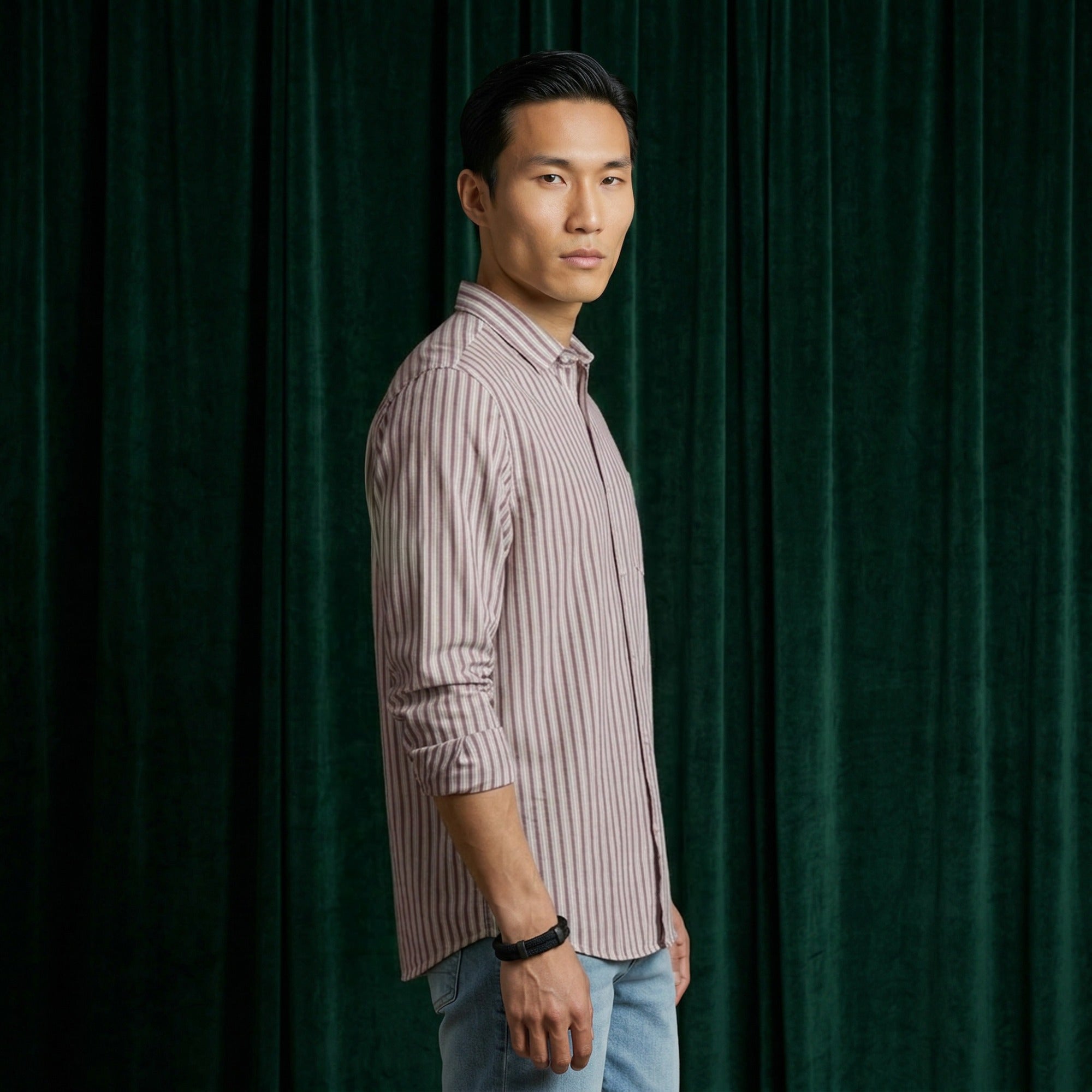 Linen Cotton Stripes Shirt