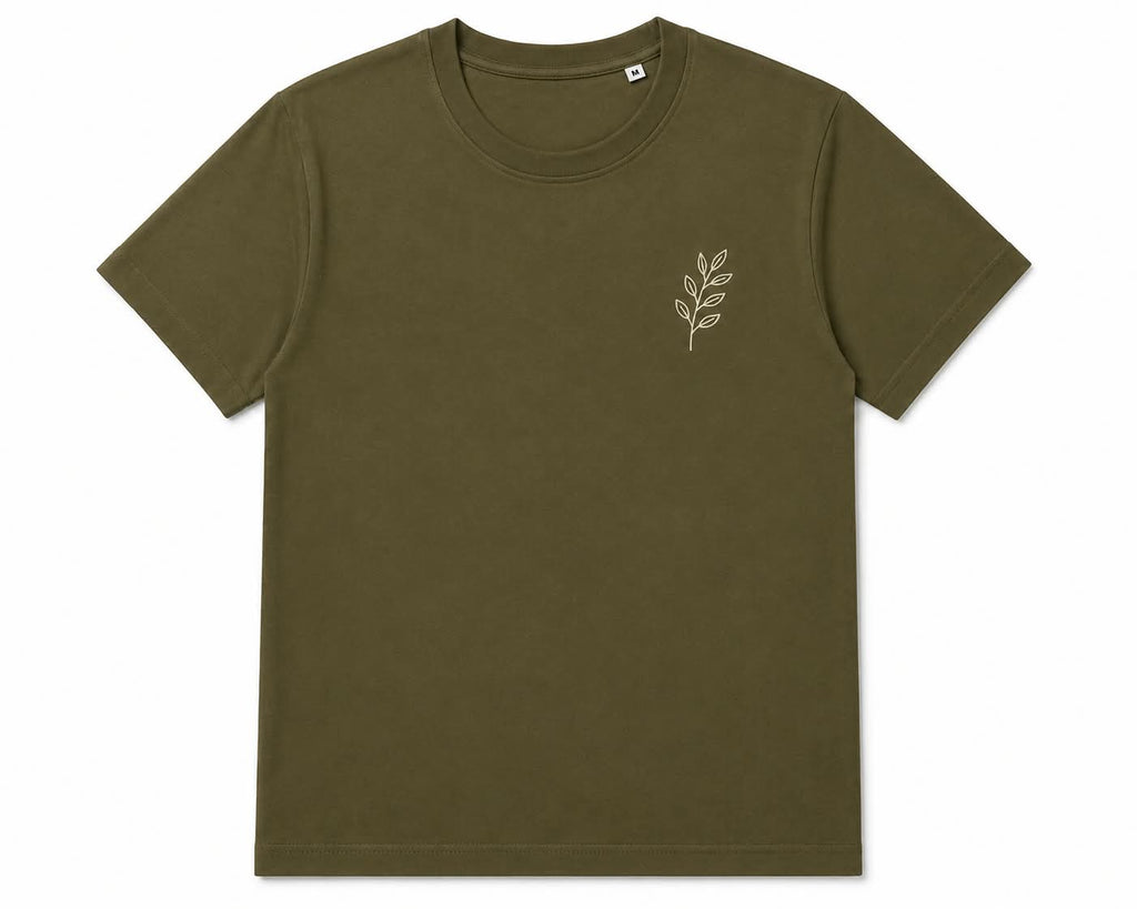Oversize Sage Green Printed T-shirt (Cotton)220gsm
