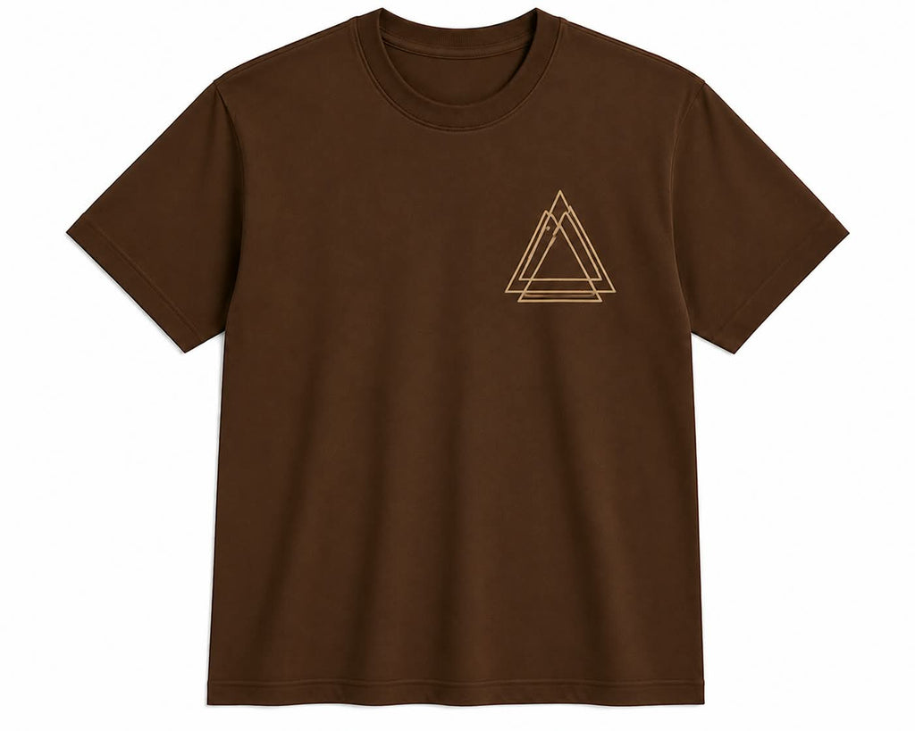 Oversize Printed Brwon T-shirt (Cotton)220gsm