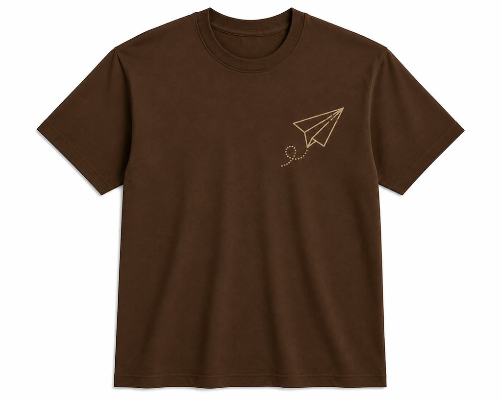 Oversize Printed Brwon T-shirt (Cotton)220gsm