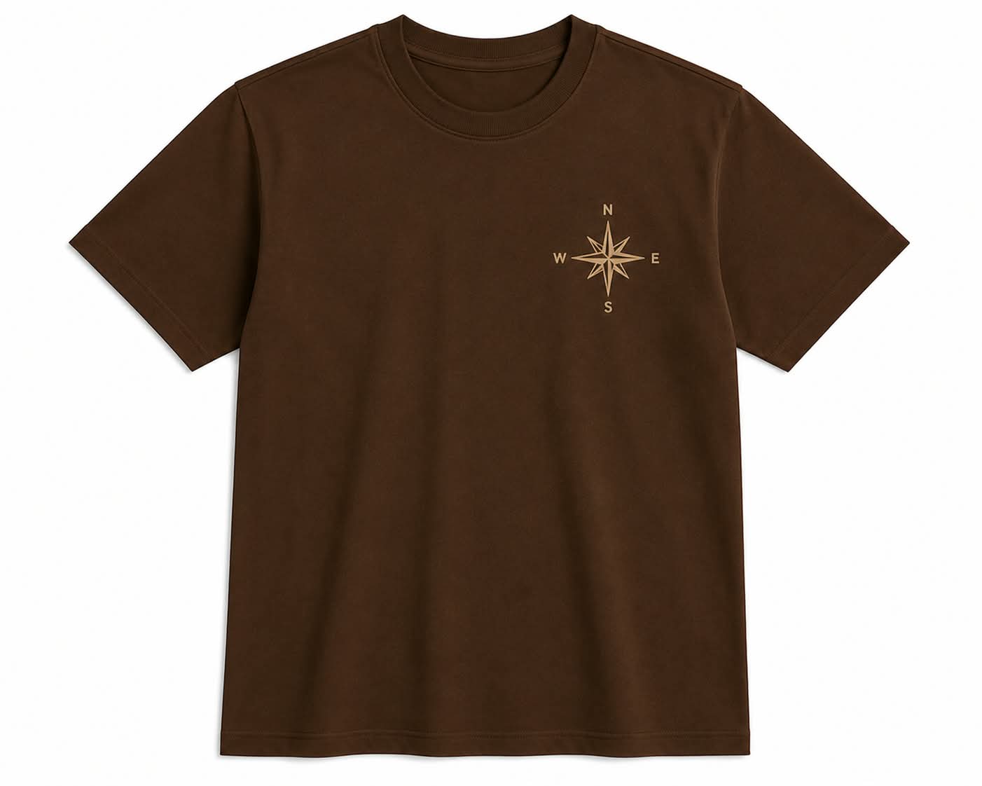 Oversize Printed Brwon T-shirt (Cotton)220gsm