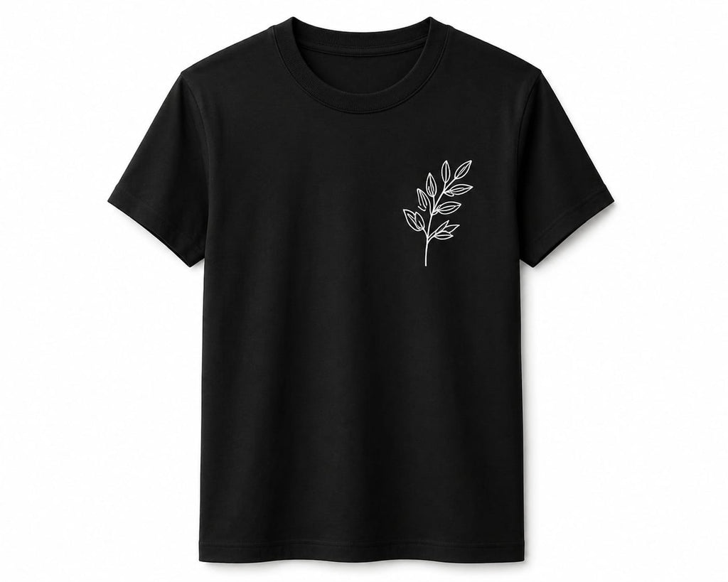 Oversize Printed Black T-shirt (Cotton)220gsm