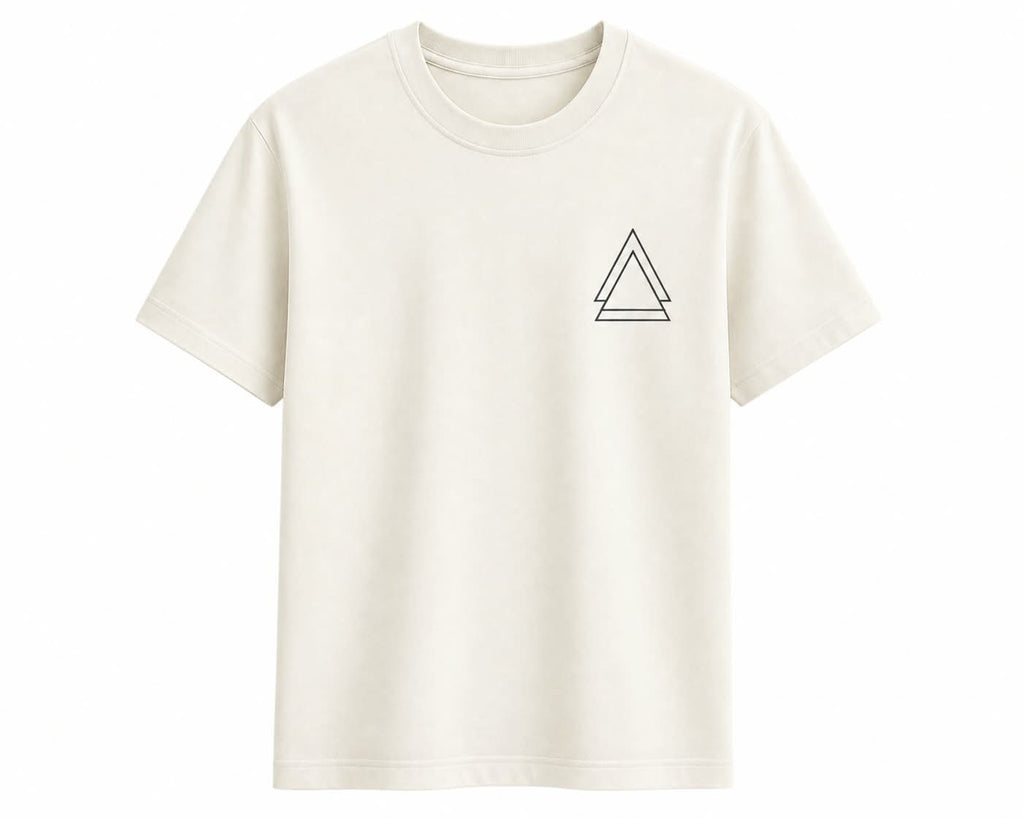 Oversize Triangle White T-shirt (Cotton)220gsm