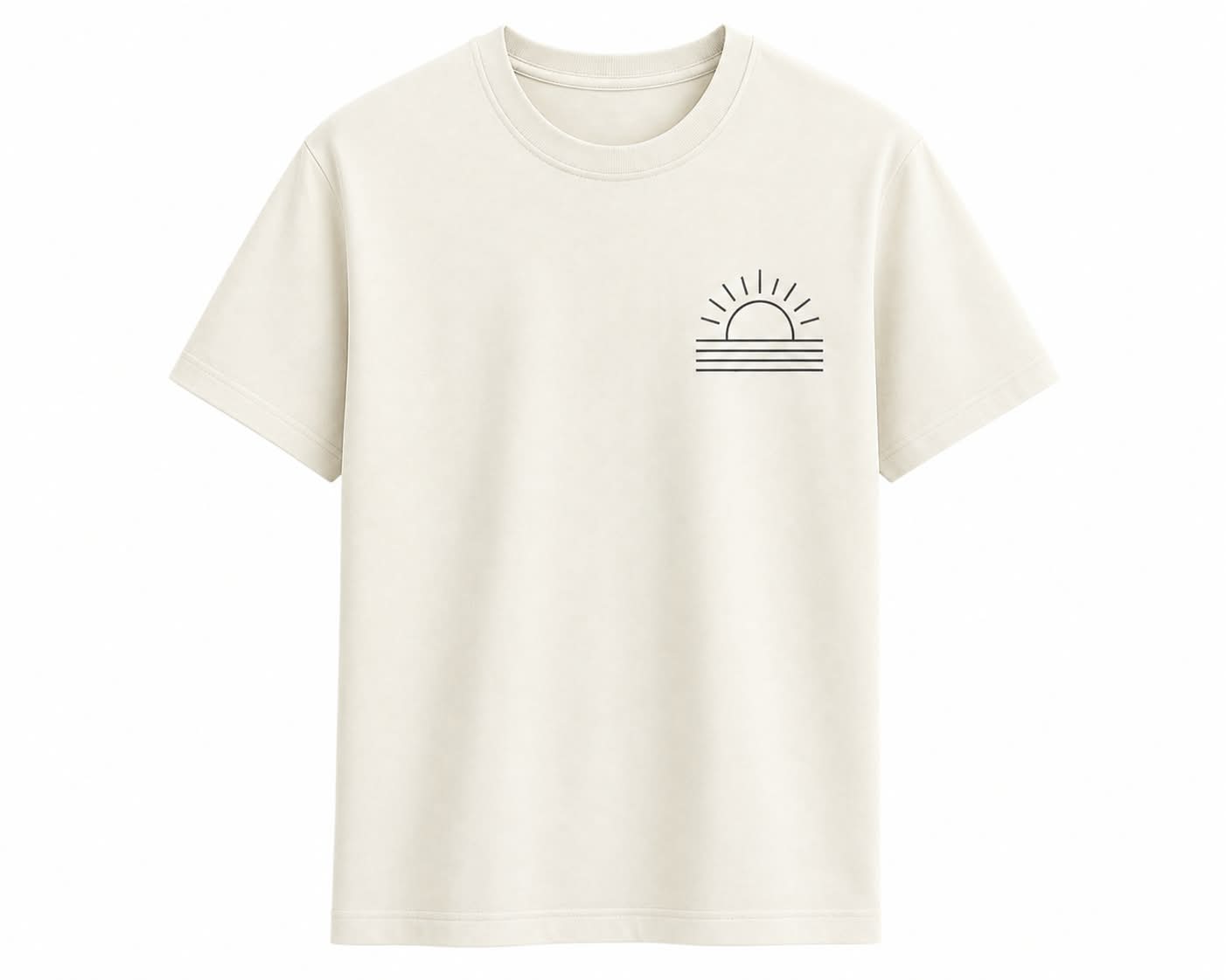 Oversize Printed White T-shirt (Cotton)220gsm