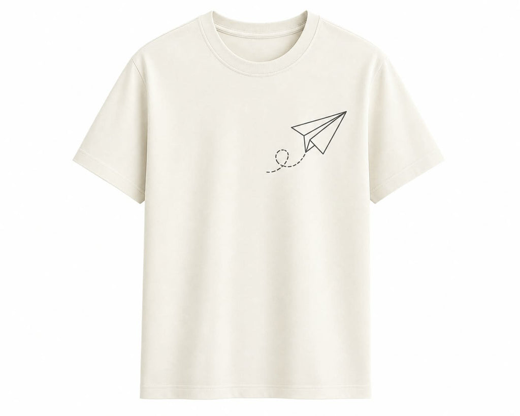 Oversize Printed White T-shirt (Cotton)220gsm