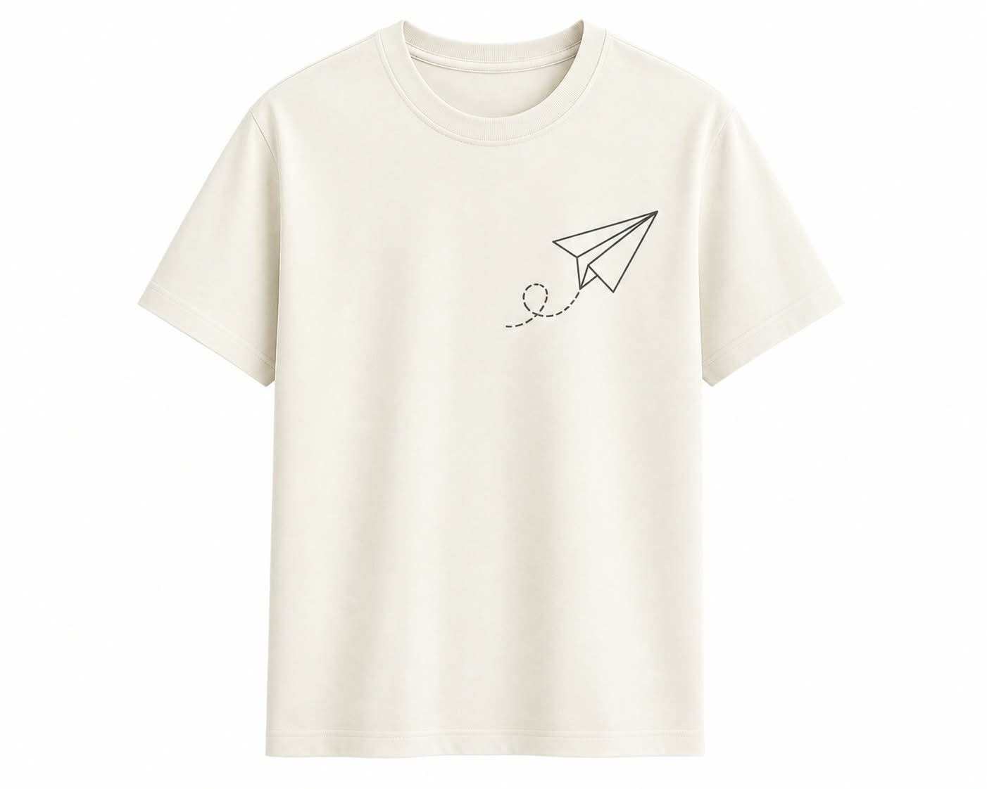 Oversize Printed White T-shirt (Cotton)220gsm