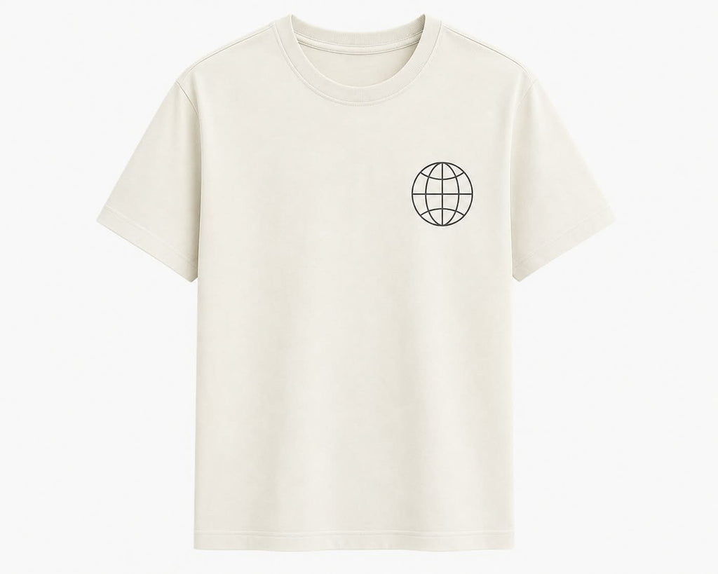 Oversize Printed White T-shirt (Cotton)220gsm