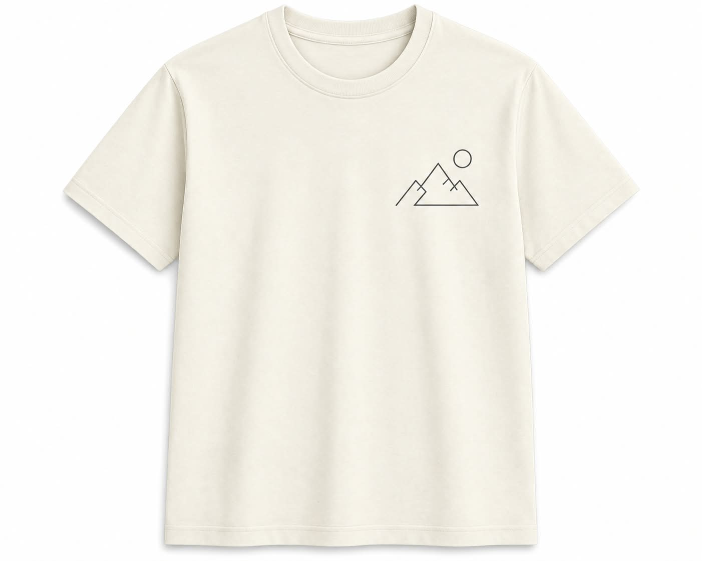 Oversize Printed White T-shirt (Cotton)220gsm