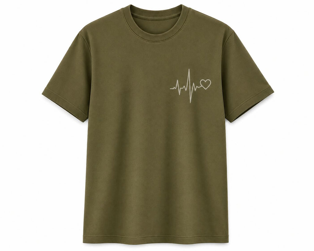 Oversize Printed Sage Green T-shirt (Cotton)220gsm
