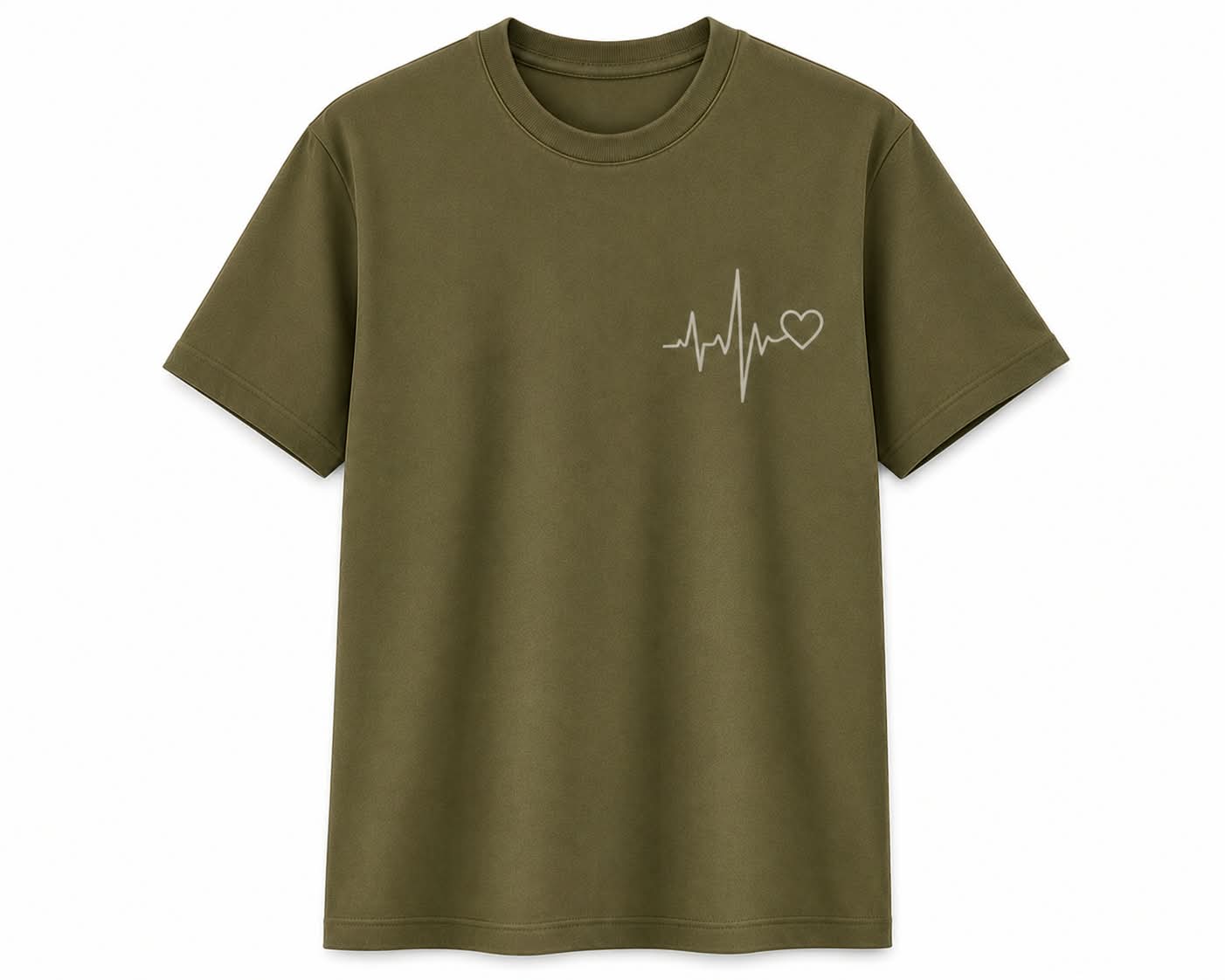 Oversize Printed Sage Green T-shirt (Cotton)220gsm
